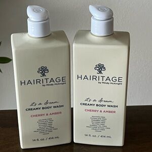 Two Hairitage Cherry & Amber It’s A Dream Body Washes 14 Oz Each New